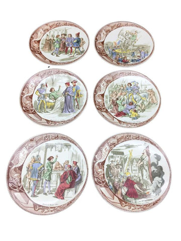 Joan of Arc plates in “Sarreguemines” earthenware
