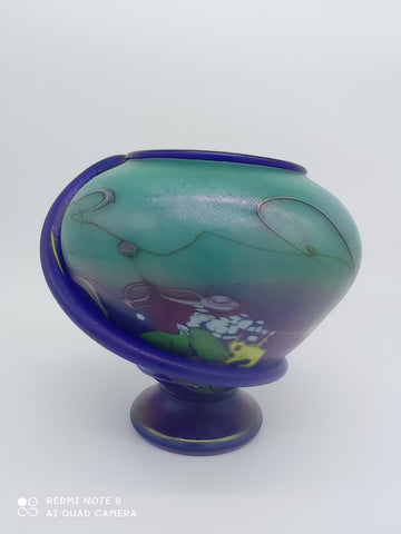 Magnificent blue ceramic vase Pascal guyot