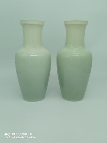 Two porcelain baluster vases