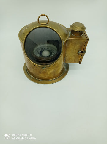 19th century brass marine compass