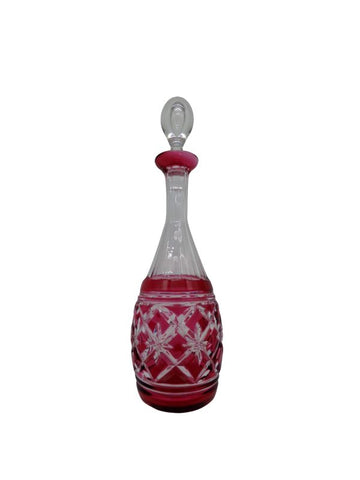 Crystal decanter red