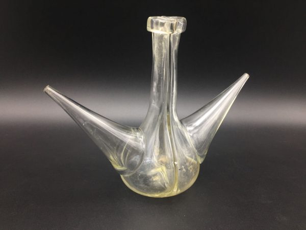 Oil and vinegar bottle in old blown glass