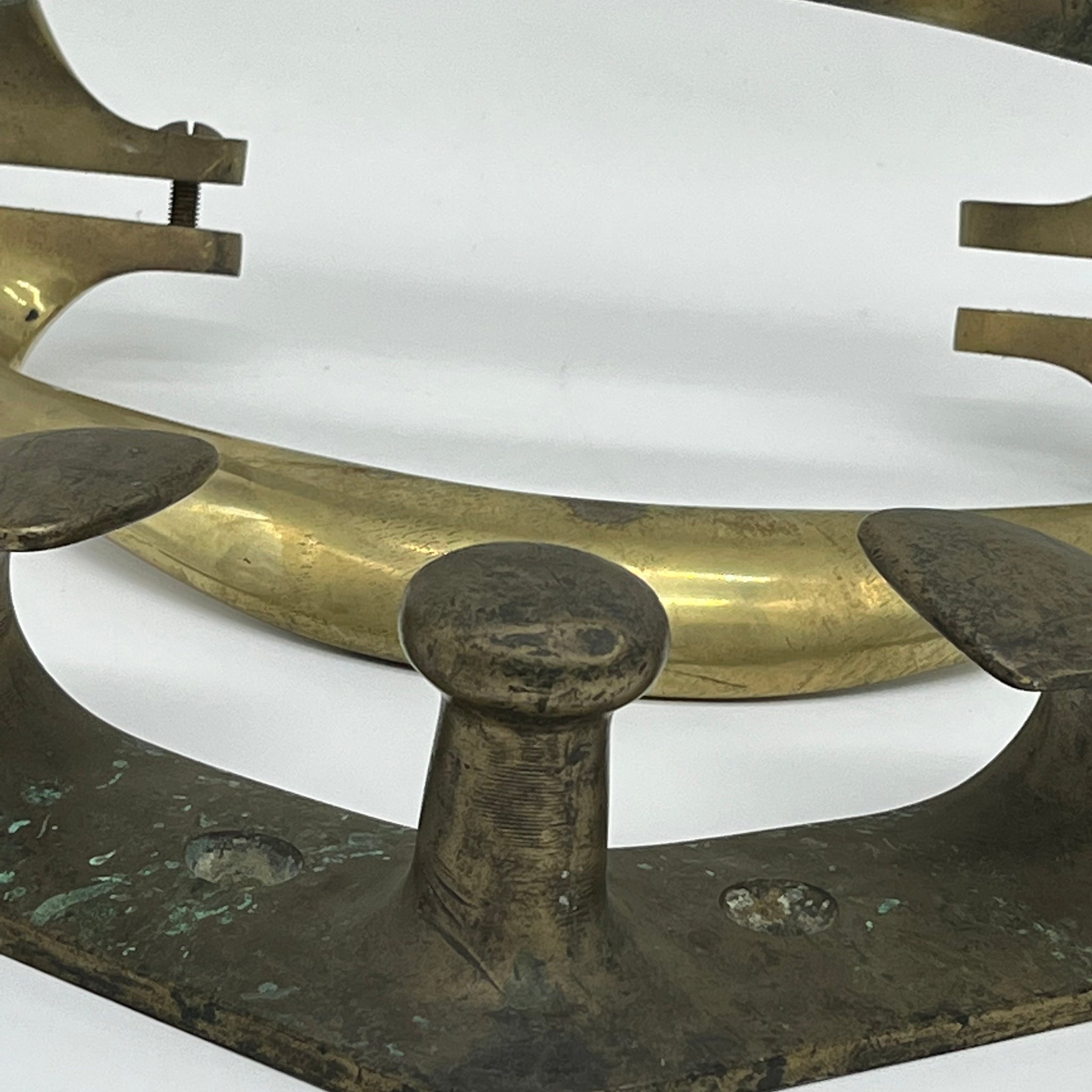 Two bronze boat elements